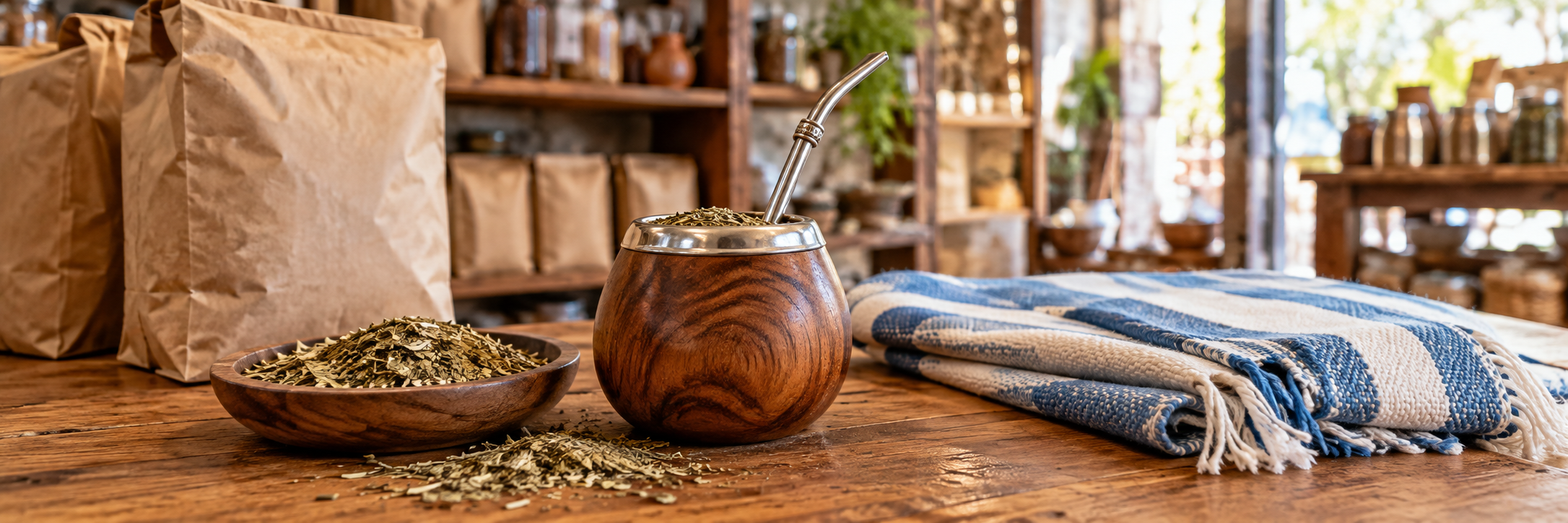 Mate y yerba de una ficha ficticia de ejemplo