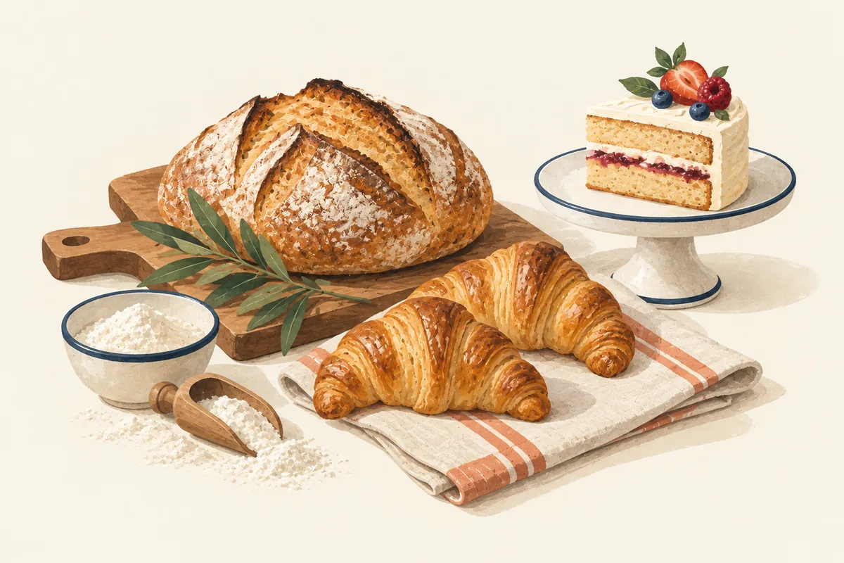 Ilustración de la categoría Panadería y repostería