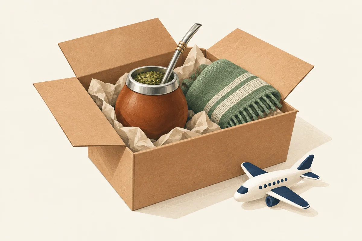 Ilustración de la categoría Productos enviados desde Argentina
